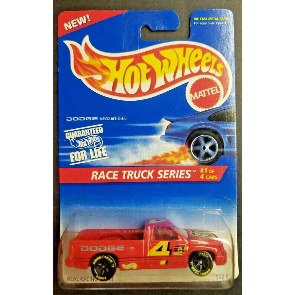 1996 Hot Wheels Dodge Ram 1500 Racing Truck Series Red 1/4 HW11